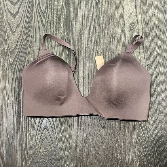 NEW SKIMS Wireless Form Push-Up Plunge Bra Umber Size 38DD - Picture 1 of 5